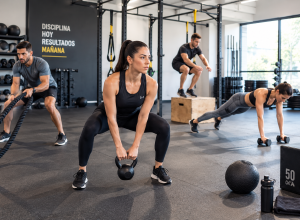 Entrenamiento HIIT en el gimnasio(2)